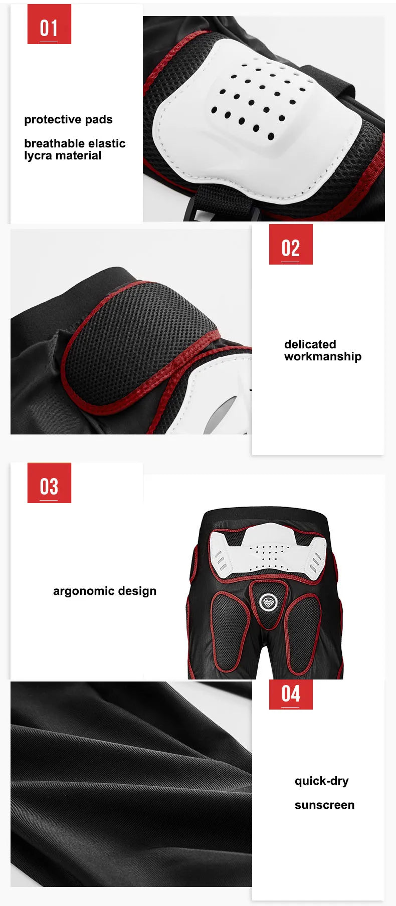 Sulaite Summer Breathable Motorcycle Armor Pants Men Women Motocross Impact Pants Riding Trousers Elastic Lycra Fabric