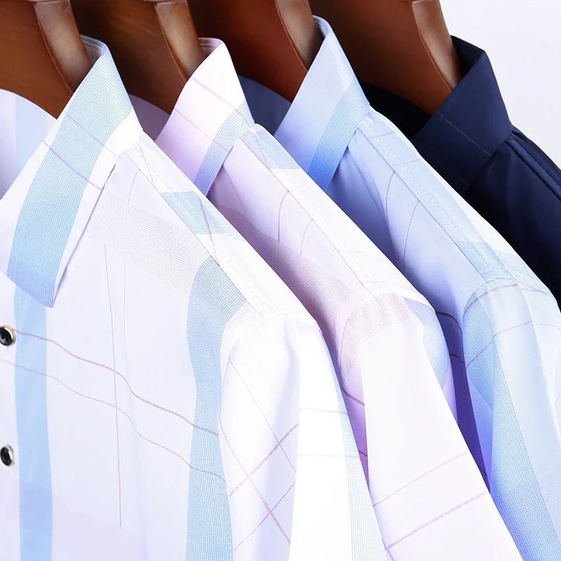 New Men's Casual Printed Short Sleeved Lapel Shirt for Summer Fashion Comfort No Ironing Wrinkle Resistant Top