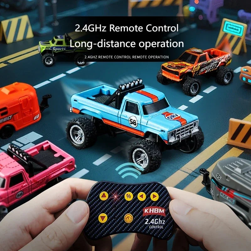 New RC Car MINI Alloy 1/64 Remote Control Car Convenient to Carry 60 Minutes of Work Time Children's Gifts Electronic Toys