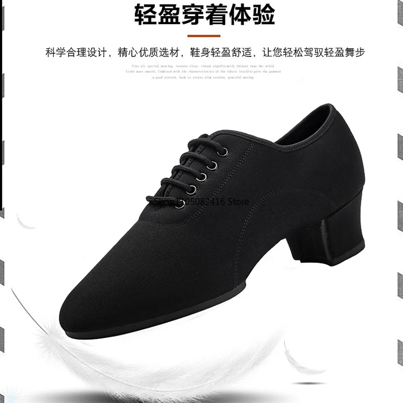 Mens Dance Shoes  Outdoor Indoor Ballroom Waltz Dance Shoes Adult Black Tango Jazz Modern Dance Shoes