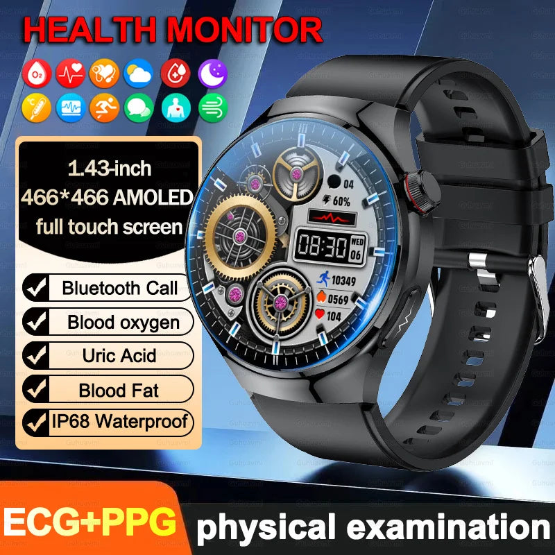 2026New high-end Smart Watch Men Women Health Measurement Blood Oxygen Bp physical examination call exercise ECG Smartwatch Man