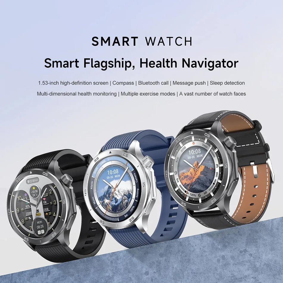 2025 New OPPO X2 Smart Watch Men's GPS Sports IP68 Waterproof Compass Heart Rate Blood Oxygen Bluetooth Call Smartwatches IOS