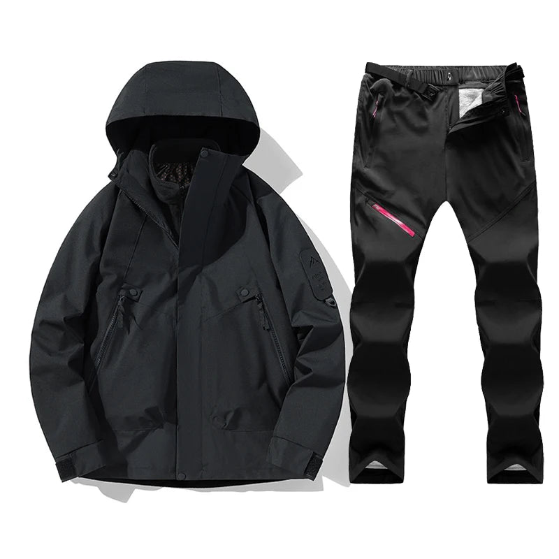 Ski Suit Women Winter Warm Windproof Waterproof Ski Jacket Ski Pants Female Outdoor Sports Snow Coat Trousers Snowboard Wear