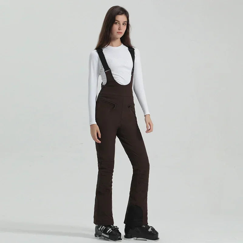 Winter New Skiing Pants 2025 Female Slim Snow Trousers Women Sport Windproof Ski Overalls Outdoor Mountain Snowboard Jumpsuits