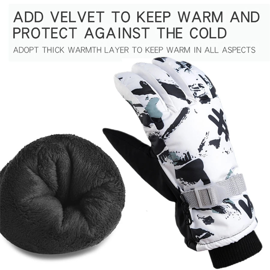 Winter Snow Ski Gloves Unisex Non-slip Touch Screen Waterproof Motorcycle Cycling Skiing Fleece Warm Sports Snowboard Glove