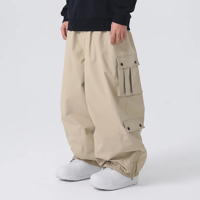 Man Snow Overalls Women Couple Loose Skiing Pants Outdoor Sports Waterproof Windproof Ski Trousers Winter Warm Adult Pants 2026