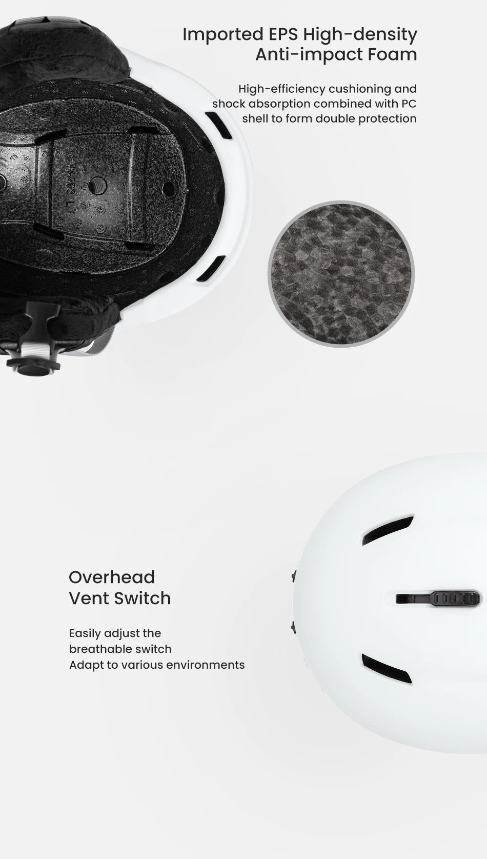COPOZZ Ski Helmet Half-covered Anti-impact Skiing Helmet For Adult Men Women Ski Skateboard Snowboard Safety Helmet Female Male