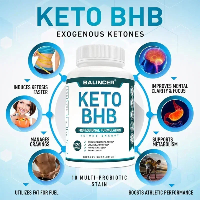 Balincer BHB Ketogenic Fat Burning Capsules Burn Belly Fat Muscle Growth Nutrition Diet Control Accelerate Metabolism