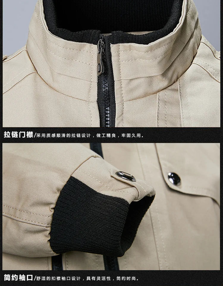 2023 Autumn Mens Bomber Jackets Casual Male Army Military Jackets Mens Cotton Slim Outwear Windbreaker Baseball Coats Clothing