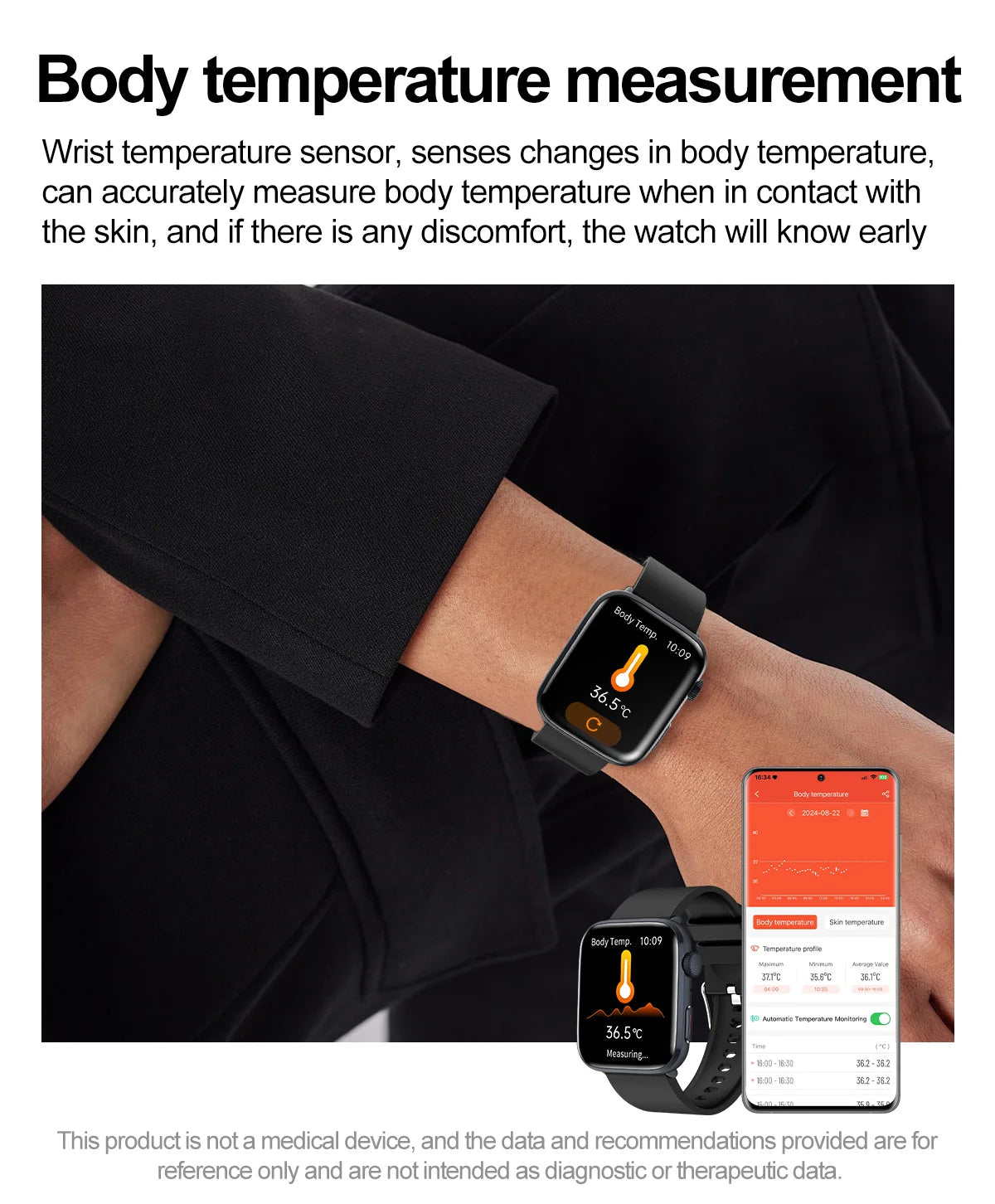 2025 New Women Men AI Smart Diagnosis Watch HRV+PPG Blood Pressure Heart Rate Health Monitor IP68 NFC Fashion Sports Smartwatchs
