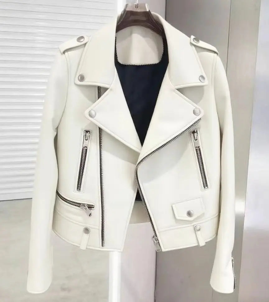 Men's PU Motorcycle Leather Jacket Thickened Autumn New Style Casual Versatile Slim Fit Large Size Men's Leather Jacket