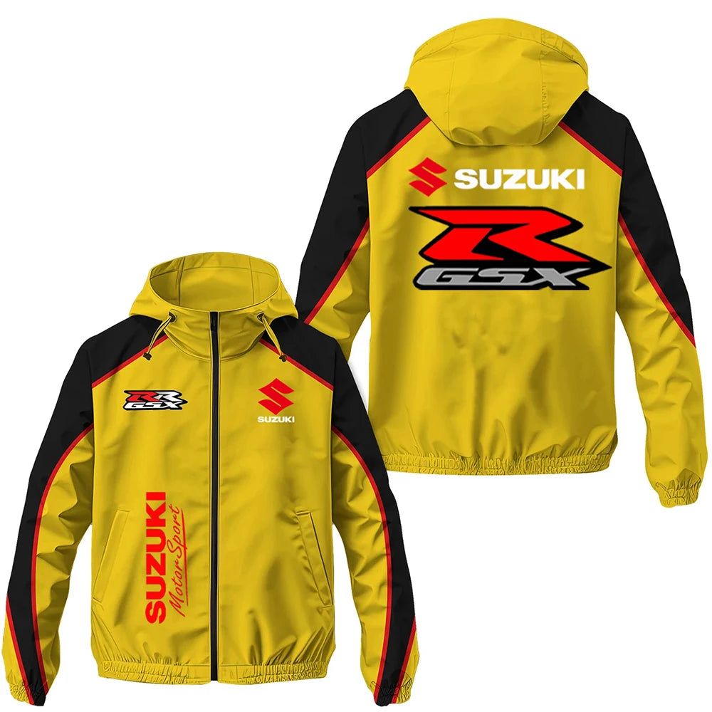 2025 Suzuki Racing Jacket, Team Uniform, Motorcycle Jacket, Windproof Thin Sun-protective Clothing, Outdoor Cycling Men's Jacket