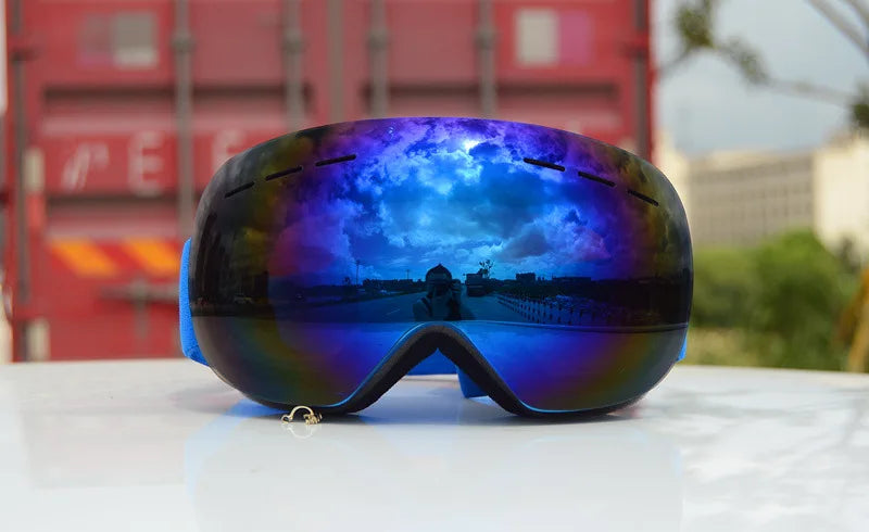 JSJM New Ski Goggles Men Women Double Layers Anti-Fog Big Ski  UV400 Glasses Protection Skiing Winter Snow Snowboard Goggles