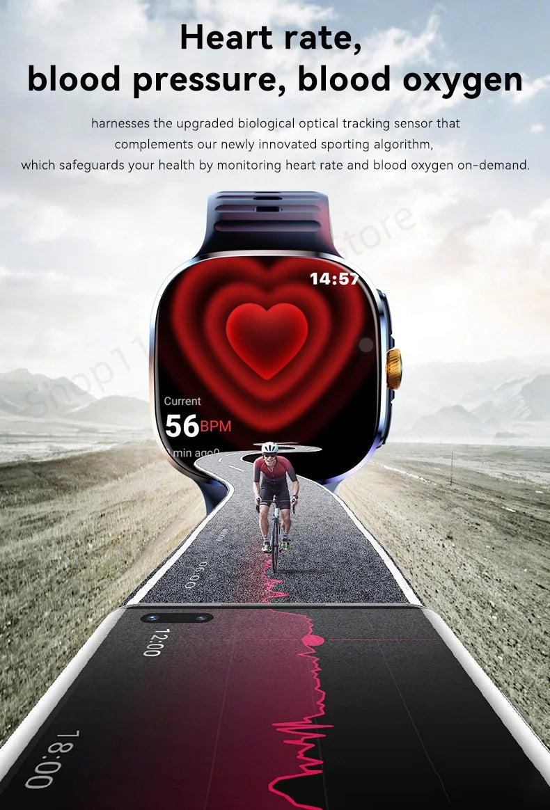 M99 Smart Watch Android 10.0 Smartwatch With Sim Card Rotary Camera GPS WIFI Compass 512GB Storage 2.4inch larger Amoled Screen