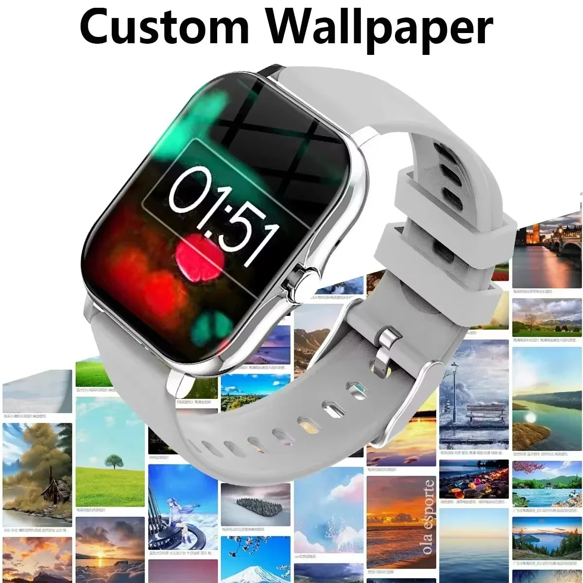 OPPO Hot Selling New Smart Watch For Men Women Newest Sport SmartWatch Faces Bluetooth Call Sports Fitness Phones Android iOS