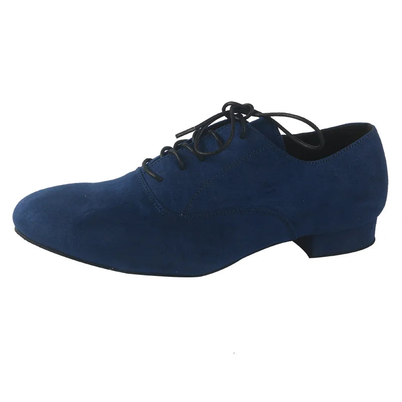Wedopus 2.5CM Smooth Men's Dance Shoes Royal Blue Shoes for Ballroom Dancing Suede Bottom Dropshipping
