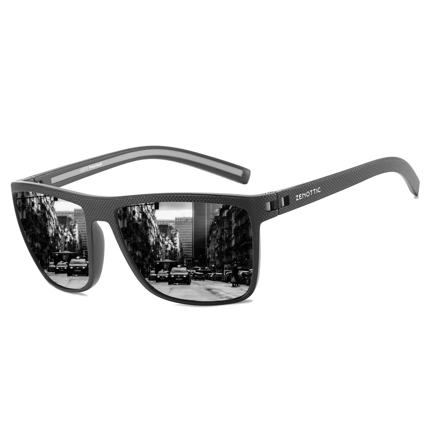 ZENOTTIC Retro Square Polarized Prescription Sunglasses Fashion Lightweight TR90 Progressive Optical Sun Glasses for Women Men