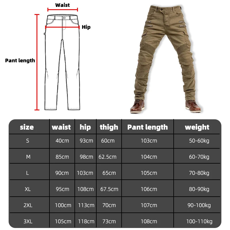 New Double Zipper Metal Style Motocross Trousers Men For Woman Outdoor elasticity Riding Jeans Protective Gear Motorcycle Pants