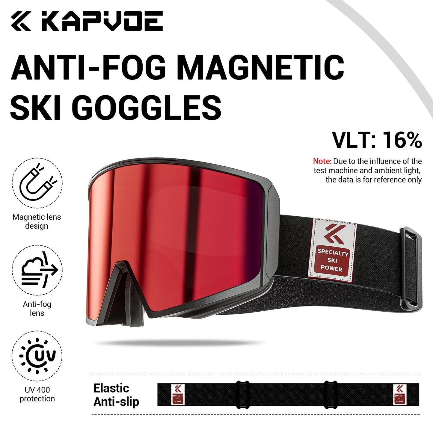 Kapvoe Winter Photochromic Ski Goggle Snow Anti-Fog Sunglasses Snowboard Mask for Men Women Eyewear UV400 Glasses Snowmobile