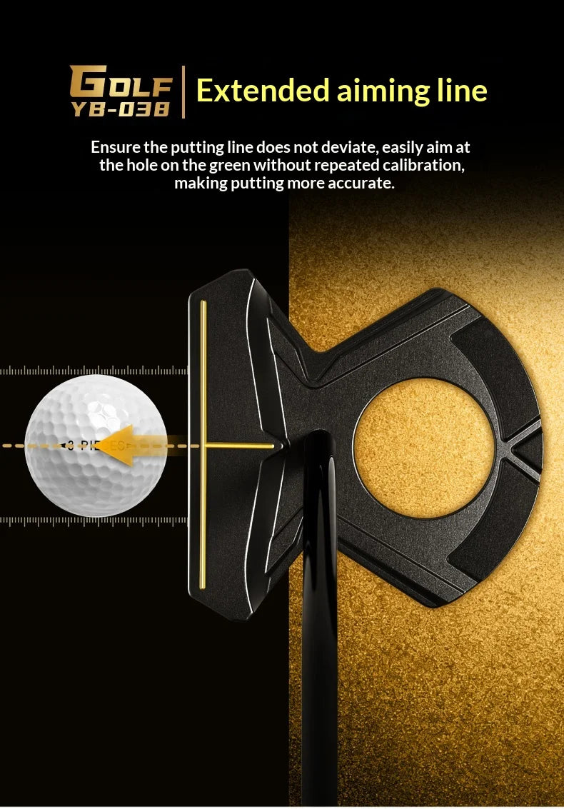 PGM Golf Club Zero Torque Putter Male Female Stable Big Head Forged Aluminum Low Center of Gravity with Ball Picking Aiming Line