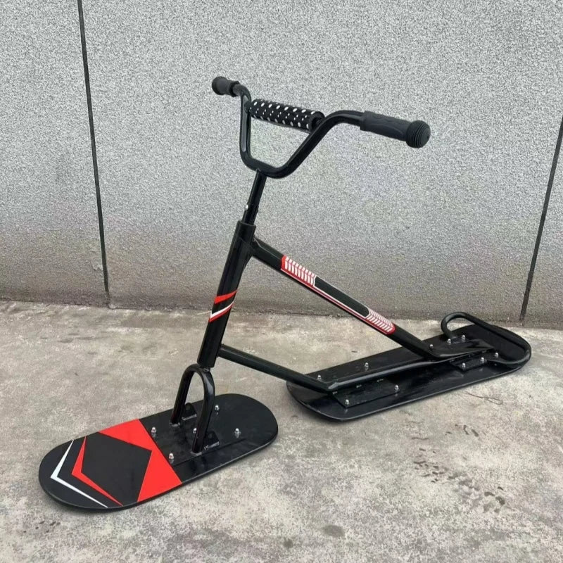 Adult Ski Carts Thickened Wear-resistant Aluminum Skis Freestyle Skis Grass Skis Snowboards Orienteering Wood Color