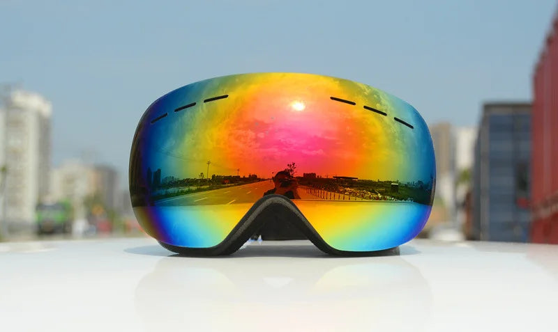 JSJM New Ski Goggles Men Women Double Layers Anti-Fog Big Ski  UV400 Glasses Protection Skiing Winter Snow Snowboard Goggles