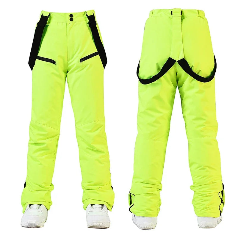 Winter Unisex Ski Pants Windproof Waterproof Snowboard Wear Outdoor Warm Snow Sports Pants Men Women Skiing Trousers