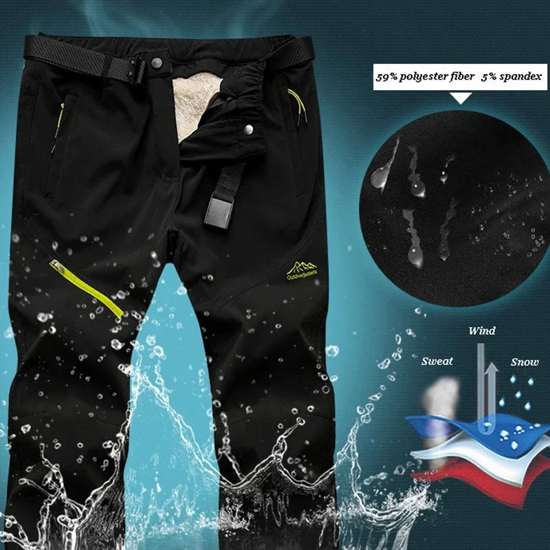Winter Women Ski Pants Outdoor Windproof Waterproof  Warm 2 in 1 Snow Trousers  Female Ski Snowboard Pants Brand