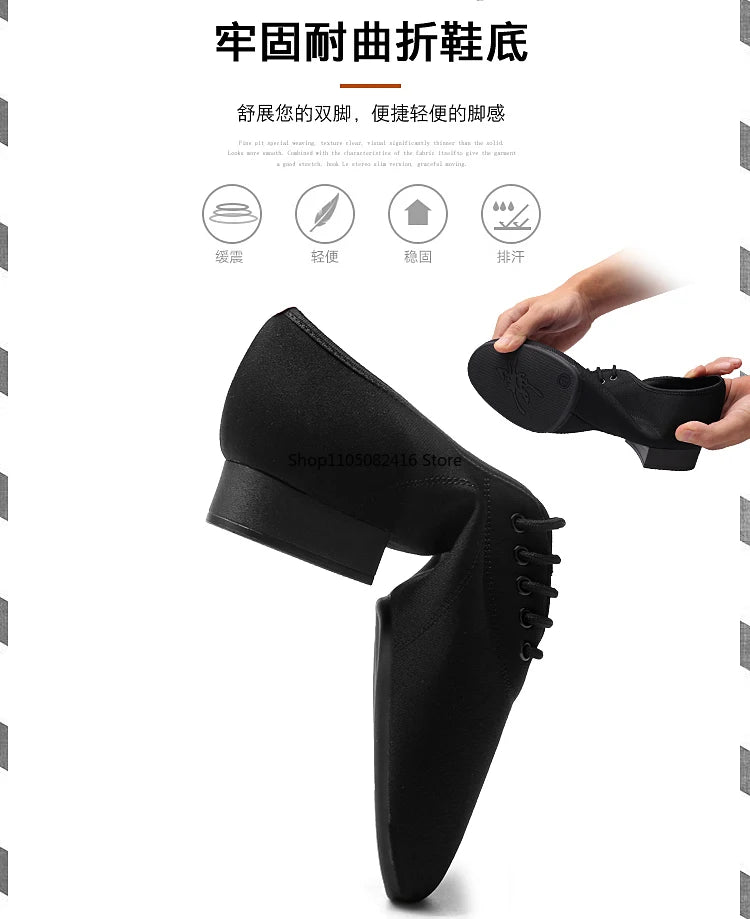 Mens Dance Shoes  Outdoor Indoor Ballroom Waltz Dance Shoes Adult Black Tango Jazz Modern Dance Shoes