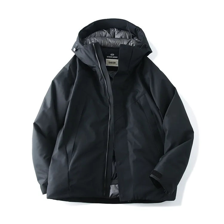 Four Season Waterproof Ski Jacket - Warm City Outdoor Jacket With Color Blocks, Windproof Tape Structure, Neutral Design