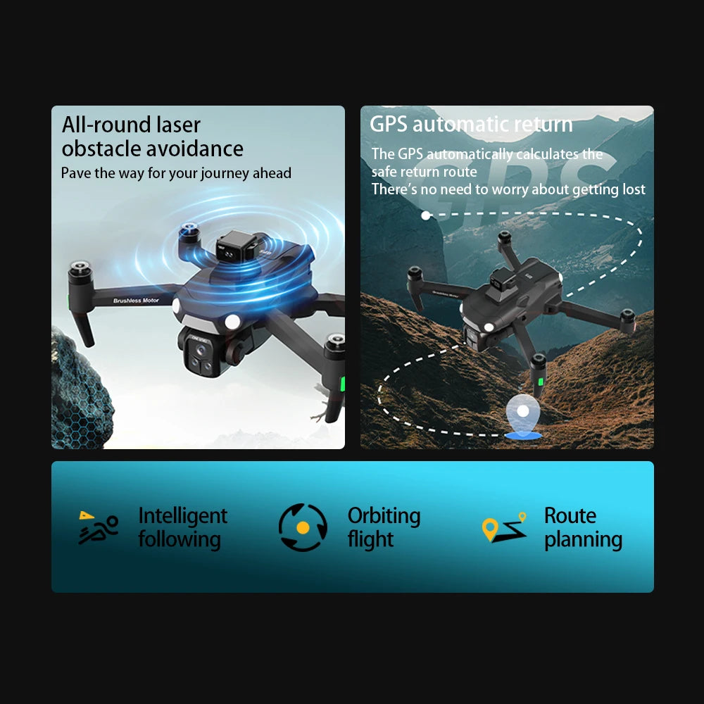 For Xiaomi A1R 3S GPS Drone 360°Laser obstacle avoidance 8K Professional HD Camera UAV WIFI Brushless Foldable Quadcopter Dron