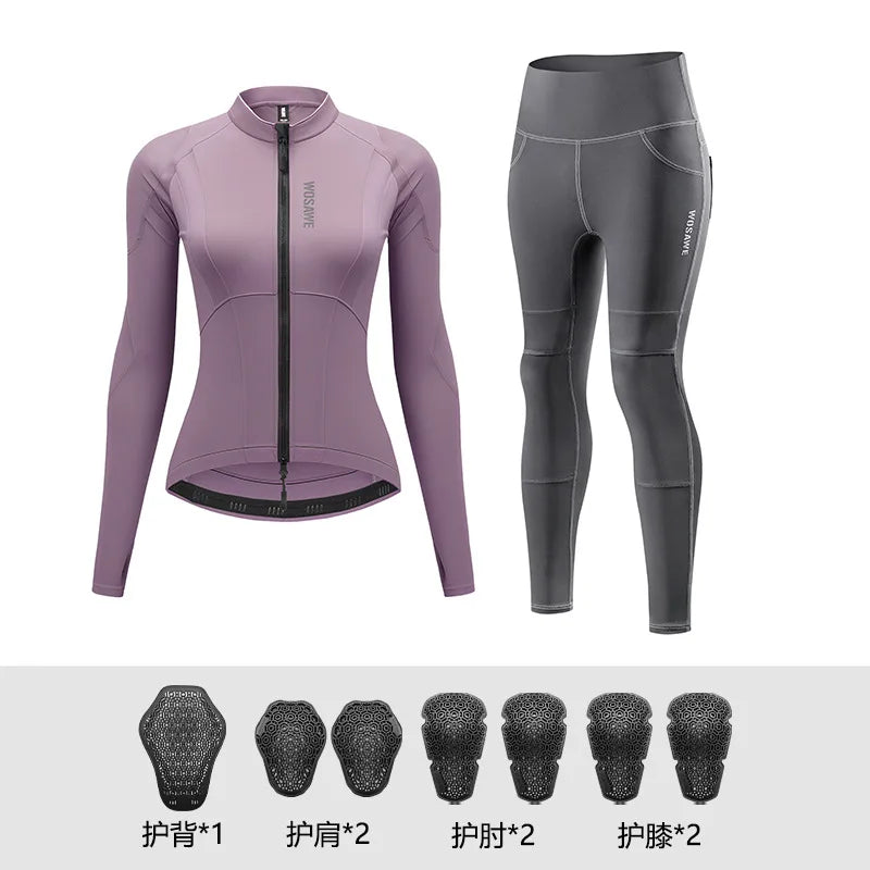WOSAWE Women Motorcycle Jacket CE Approved Motorcycle Body Armor Summer Downhill Motorbike Protection Moto Racing Clothing
