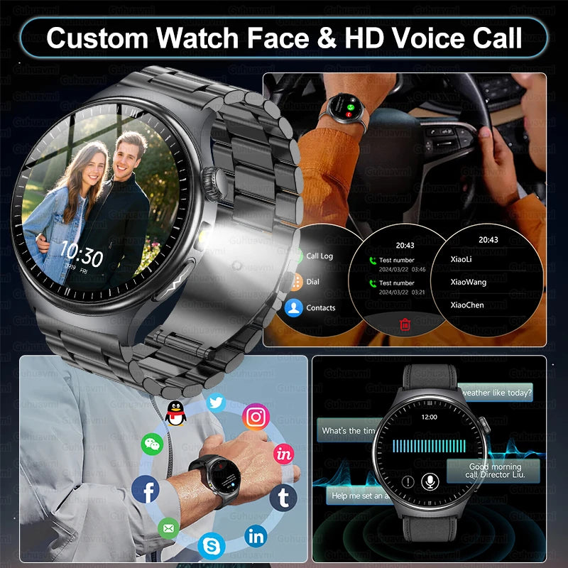 Nursing Grade Health Smartwatches For Men Women Precision Detection Heart Rate Blood Fats Uric Acid Blood Pressure ECG Smart Wat