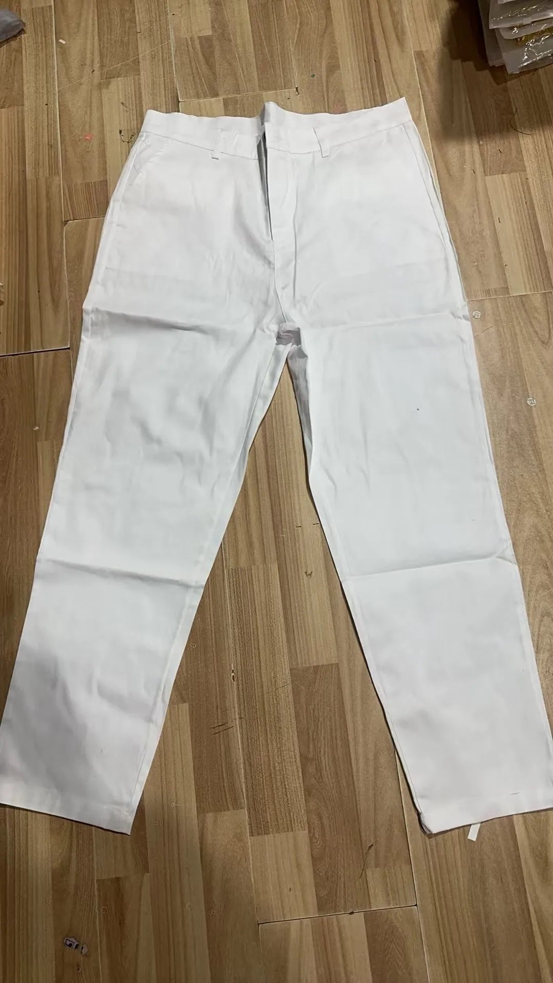 Men's Solid-color Slim-fit Pants with Front Pockets and Zippers for Business Casual Wear with Tapered Bottom Pants Men