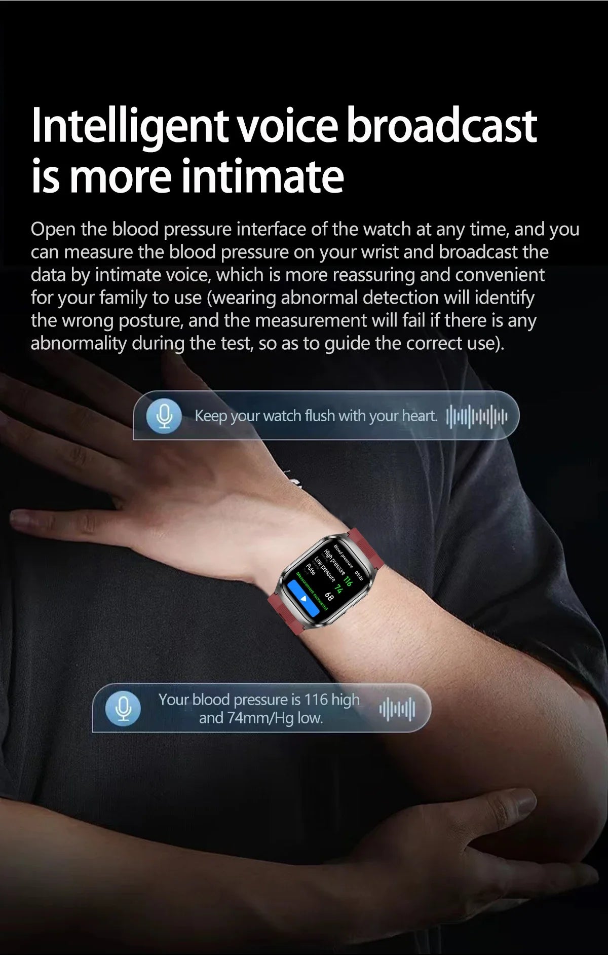 2026New Air Pump Airbag True Blood Pressure Smartwatch MultiDimensional Health Monitoring Micro Physical Examination Smart Watch