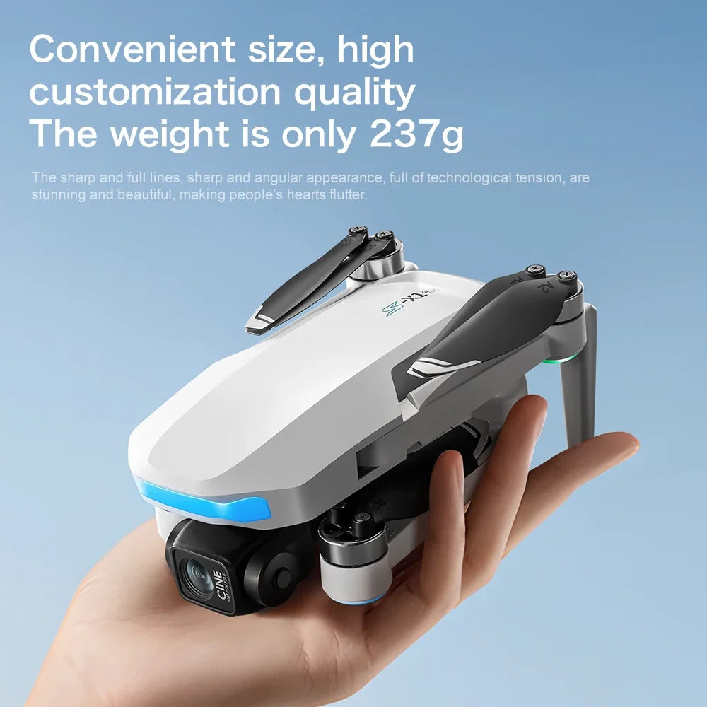 S-X1 MAX GPS Drone 4K Camera 3-Axis Gimbal EIS 5KM Digital Transmission Brushless Motor Quadcopter with 4.5" Screen Remote 231g