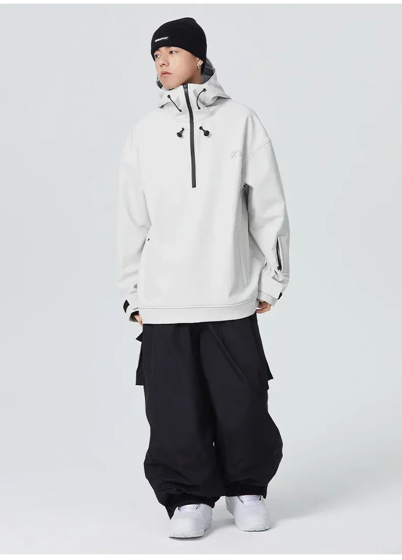 Man Snow Overalls Women Couple Loose Skiing Pants Outdoor Sports Waterproof Windproof Ski Trousers Winter Warm Adult Pants 2026