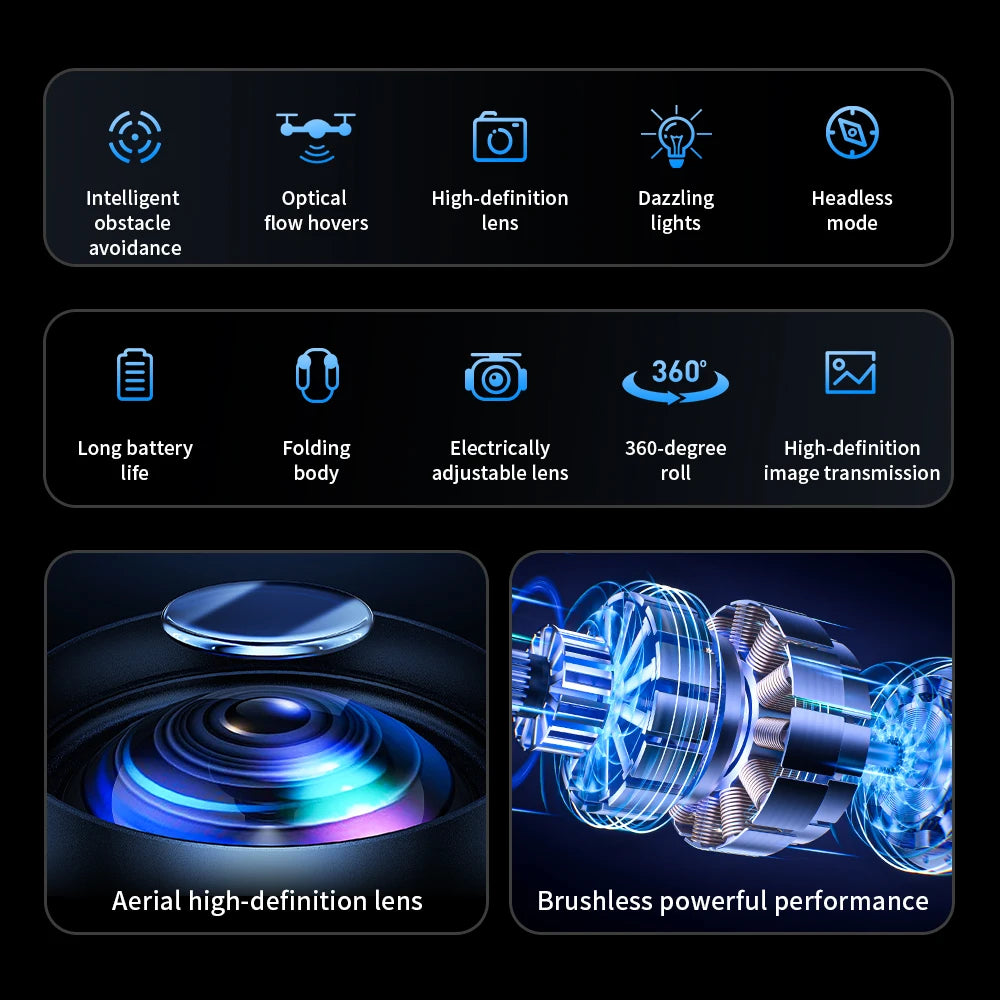 For Xiaomi 2026 NEW AE19 Drone With Remote control Obstacle Avoidance 8K HD Dual Camera Brushless WiFi FPV Foldable Quadcopter