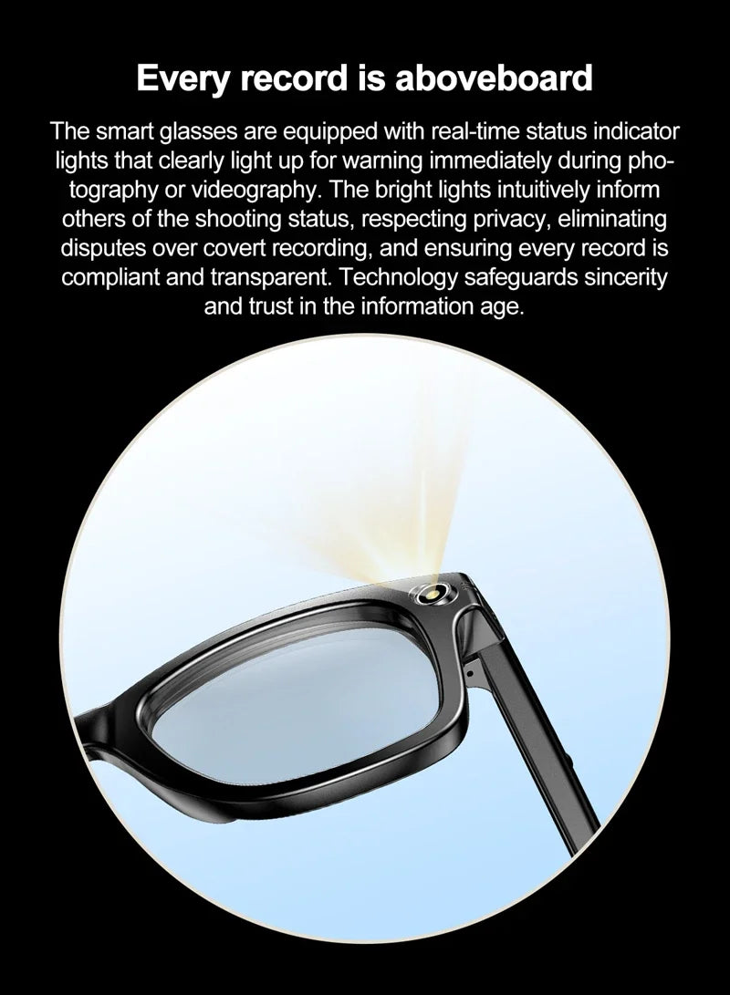 OnePlus AI Smart Glasses Photo Sense Camera Bluetooth Music Call Intelligent Recording Ip65 Waterproof Bluetooth Glasses New