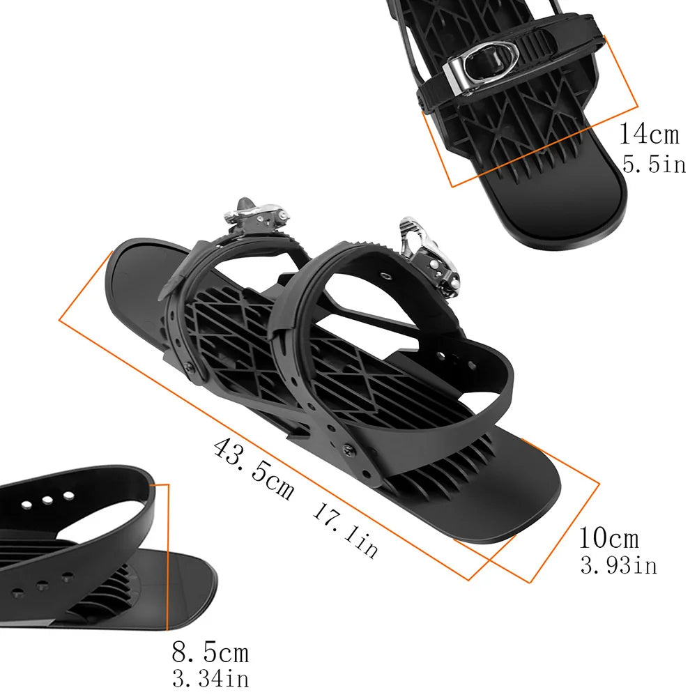 Mini Short Skis For Outdoor Snow Ski Boots Snowboards Portable Ice Skates And Snow Boots For Winter Travel