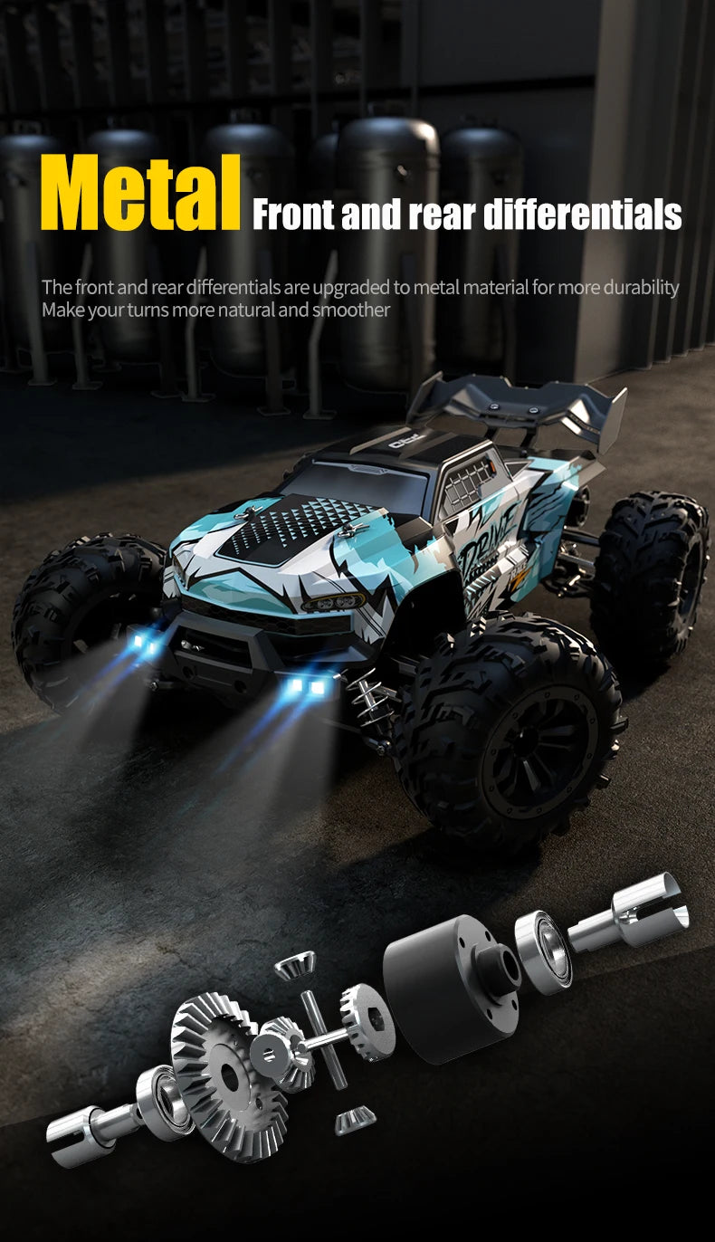 4WD 1:16 80KM/H Super Brushless 50KM/H Brushed RC Car 4x4 Off Road Remote Control High Speed Drift Racing Truck Toy Kids Adults