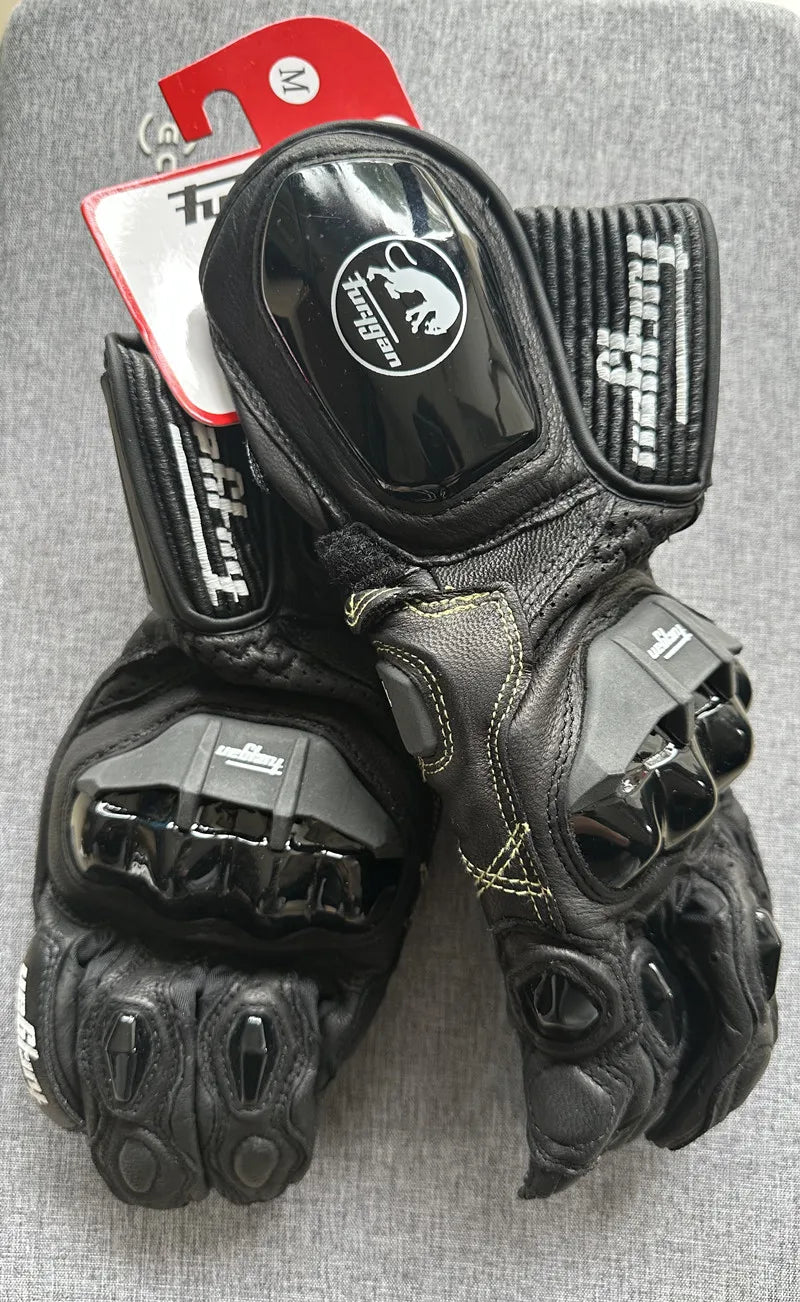 Genuine Leather Motorcycle Gloves Men's Windproof Outdoor Riding Motocross Gloves Touch screen Motociclismo Protective Equipment