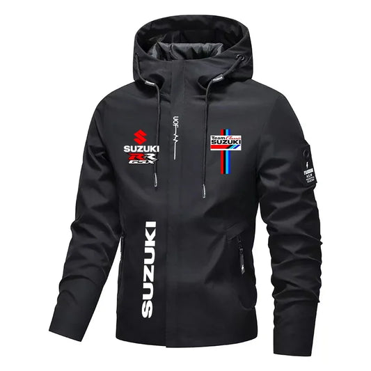 Men's Windproof Hooded Motorcycle Jacket High-Quality Autumn Winter Riding Sweatshirt Bestseller Suzuki 2026