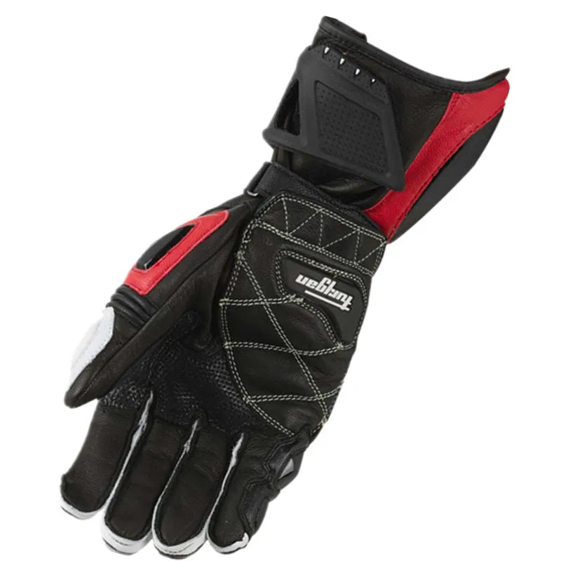 Genuine Leather Motorcycle Gloves Men's Windproof Outdoor Riding Motocross Gloves Touch screen Motociclismo Protective Equipment