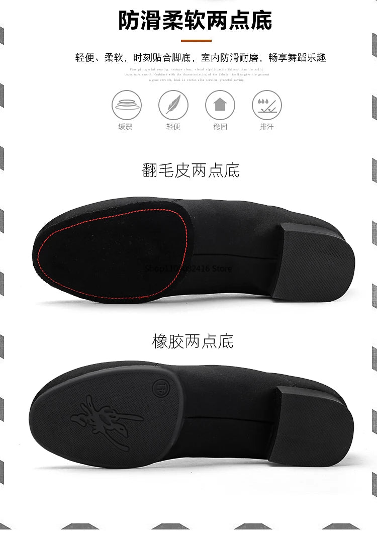 Mens Dance Shoes  Outdoor Indoor Ballroom Waltz Dance Shoes Adult Black Tango Jazz Modern Dance Shoes