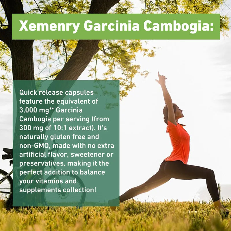 Garcinia Cambogia Capsules - Fat Burning & Cellulite Burner Detox, Weight Management, Metabolism Boost