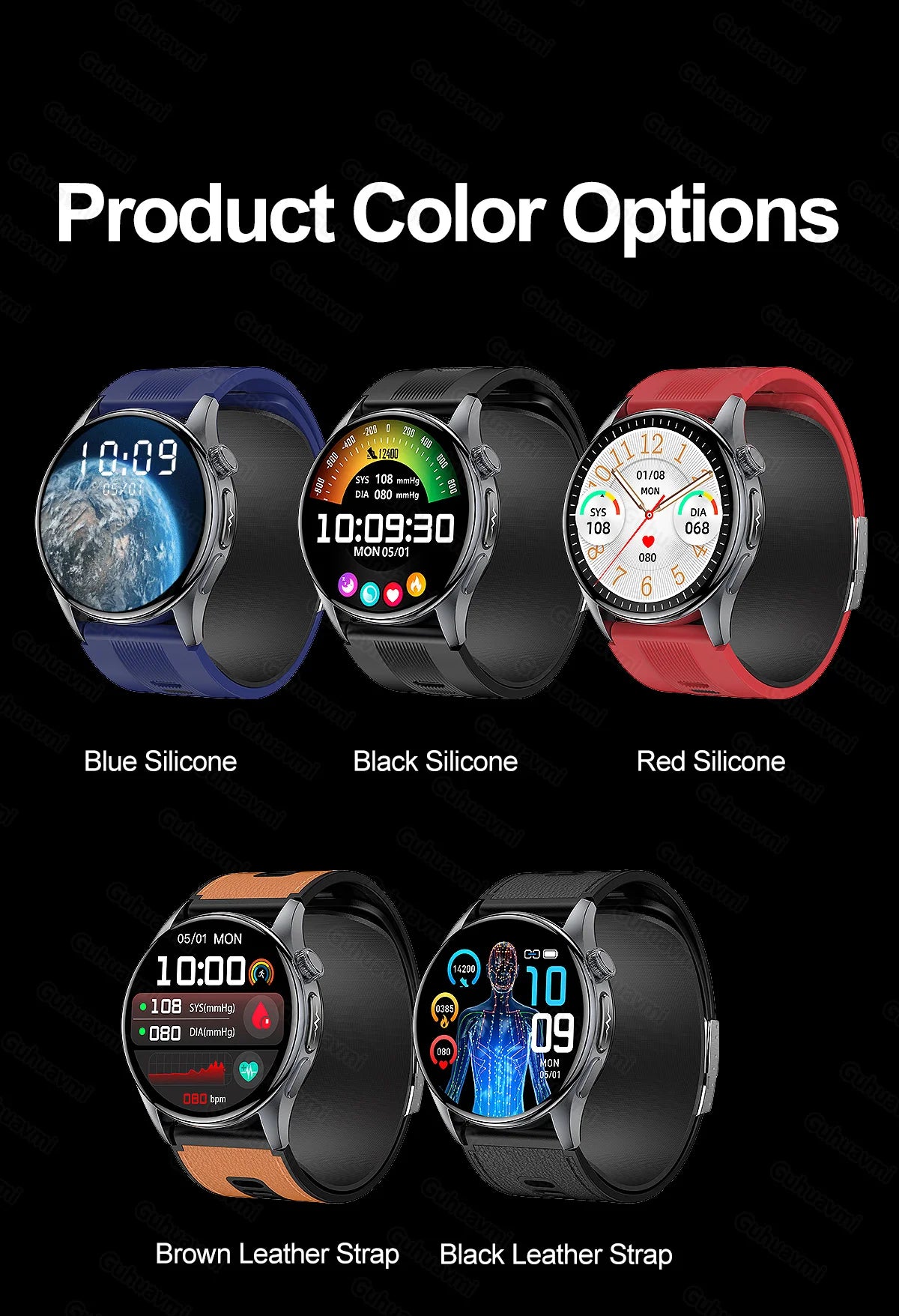 Smartwatch  AMOLED Screen Call ECG Sport Watchs Air pump Measurement BP Micro physical examination AI dial Smart Watch Men Women