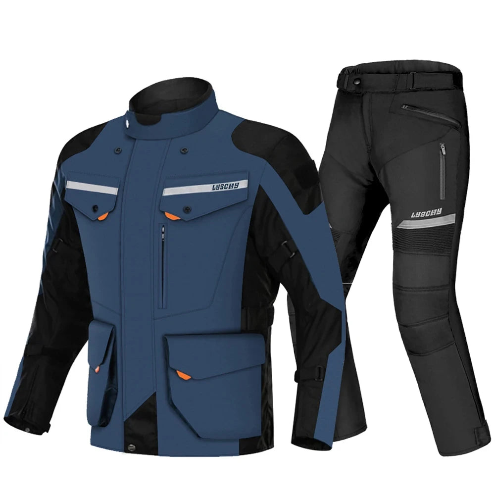 Motorcycle Jacket Motocross Jacket Pants Suit Waterproof Moto Jacket Racing Motorbike Jacket Riding Protection Men Women