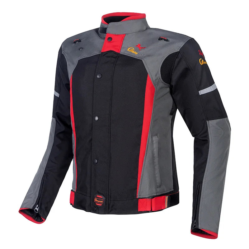 Men Woman Summer Style Breathable Motorcycle Jacket Night High Visible Motorbike Riding Coat with 5pcs Protective pads JK-21