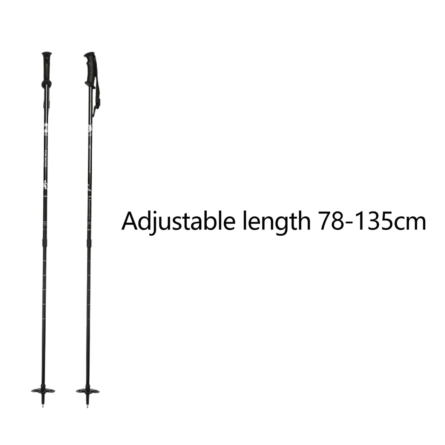 Skiing Pole Adjustable Trekking Poles for Outdoor Adventures Hiking Support Snowboarding Sturdy Walking Sticks for Mountains